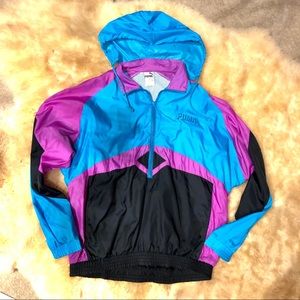 PUMA brand original retro vintage track jacket athletic fitness coat 90s 80s